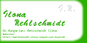 ilona mehlschmidt business card